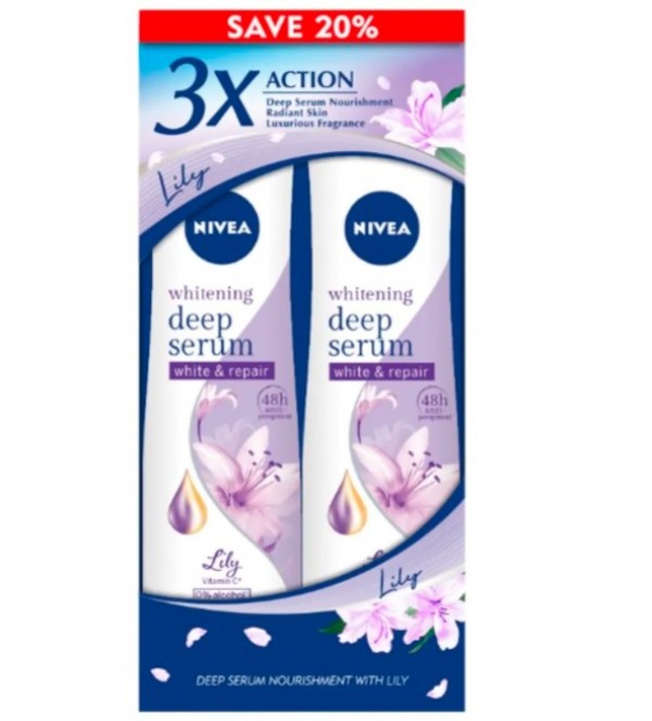 Nivea (F) Spray Whitening Deep Serum Lily 150ml X2
