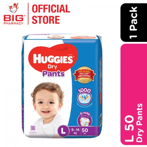 Huggies Dry Pants Super Jumbo Pack L 50S