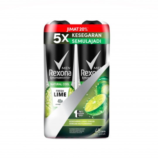 Rexona Men Spray Nat Cool Lime 2X150Ml
