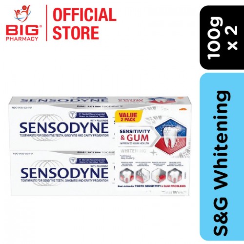 Sensodyne Toothpaste Sensitivity & Gum Whitening 100g X2