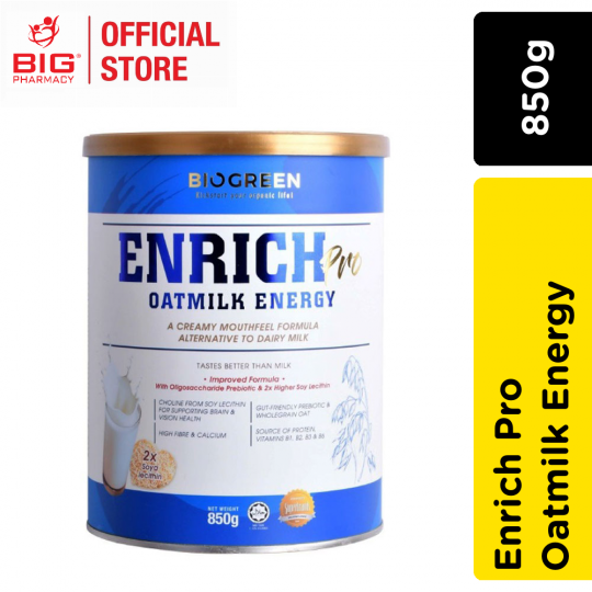 Biogreen Enrich Oatmilk Pro Energy 850g