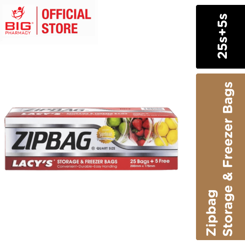 Lacy'S Zipbag Storage & Freezer Bags - Quart*M