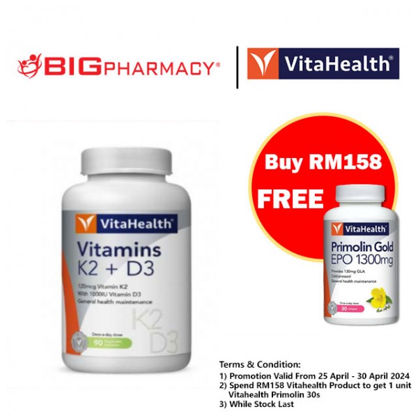 Vitahealth Vitamin K2 + D3 90s