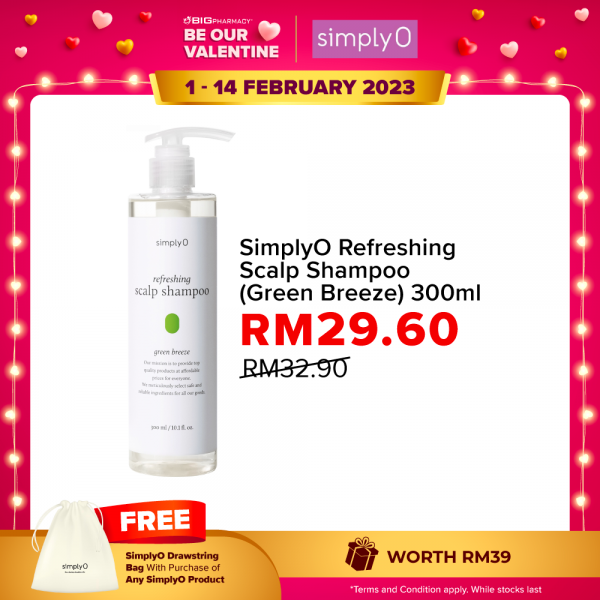 SimplyO Refreshing Scalp Shampoo (Green Breeze) 300ml