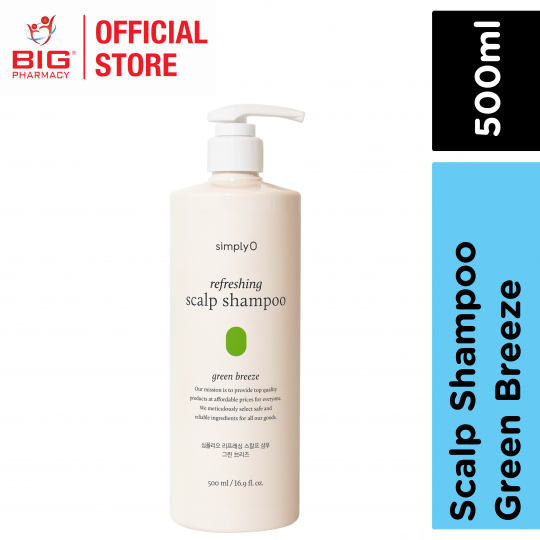 SimplyO Refreshing Scalp Shampoo (Green Breeze) 500ml