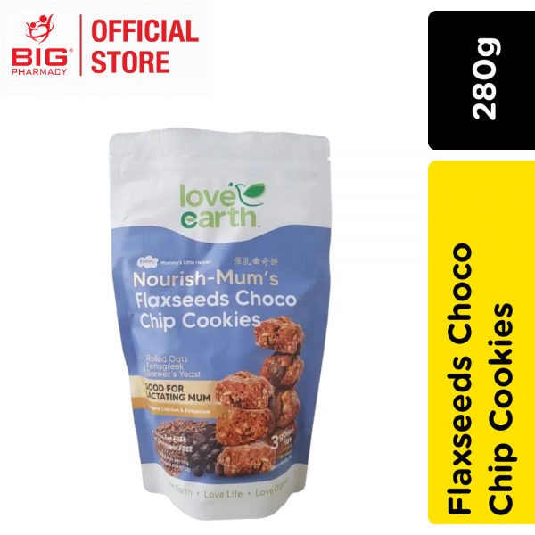 Love Earth Flaxseeds Choco Chip Cookies 280g