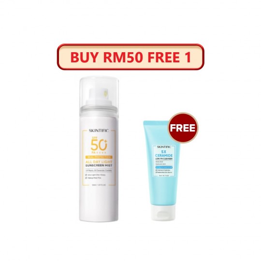 Skintific All Day Light Sunscreen Mist Spf50 Pa++++ 50ML