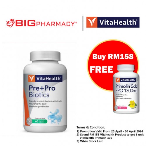 Vitahealth Pre-Pro Biotics Capsule 60S