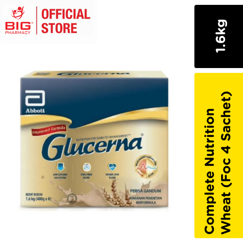 Glucerna Wheat 1.6kg Foc 4 Sachet