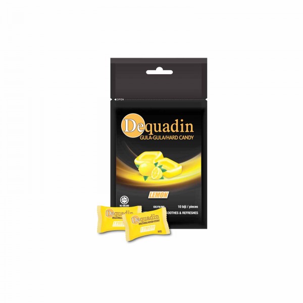 Dequadin Hard Candy Lemon 10s (Zip）