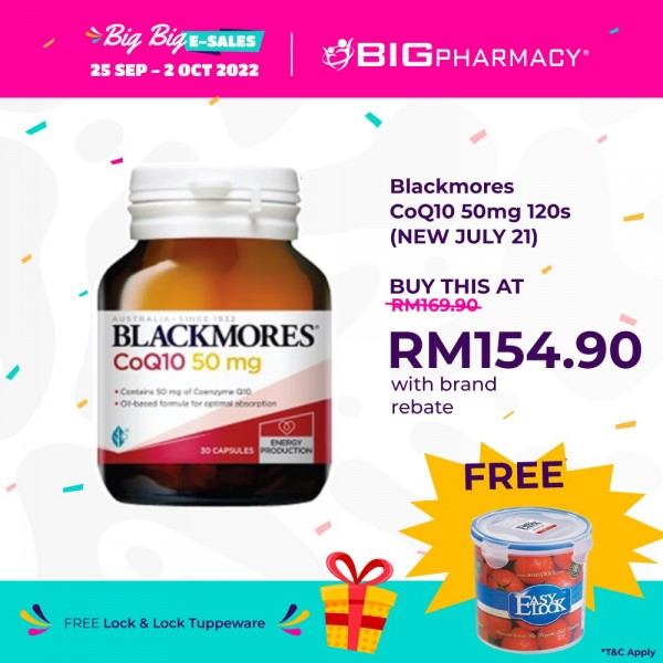 Blackmores Coq10 50mg 120s-NEW JULY 21