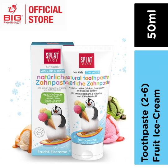 Splat T/P Kids 2-6 Fruit Ice-Cream 50ml