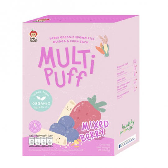 Apple Monkey Organic Multi Puff - Mixed Berry 25g