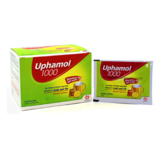Uphamol 1000 Cold & Flu Honey Lemon 5G X 25s