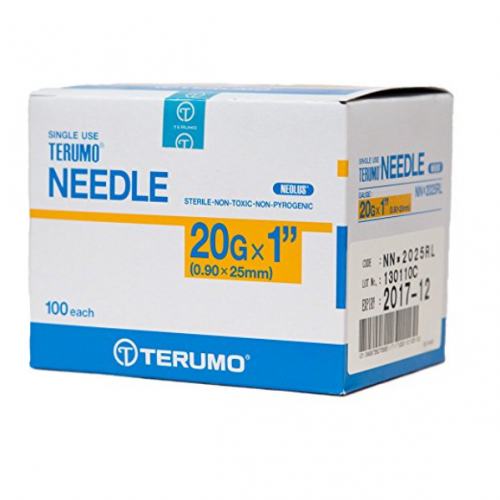 Terumo Needle 20gx1" (Nn*2025Rl) 5s x20