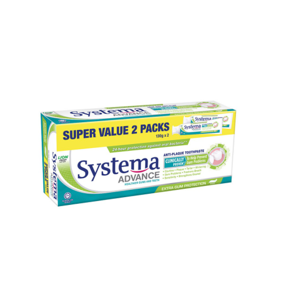 SYSTEMA ADVANCE T/PASTE EXTRA GUM PROTECTION 130G X2