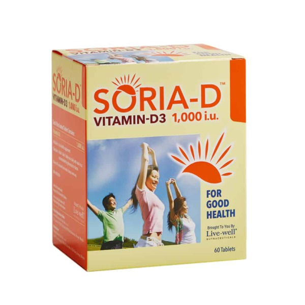 Live-Well Soria-D Vitamin-D3 1000Iu 60S