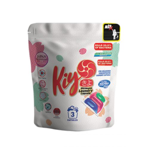 Kiyo Laundry Liquid Capsule Detergent softpack 3s