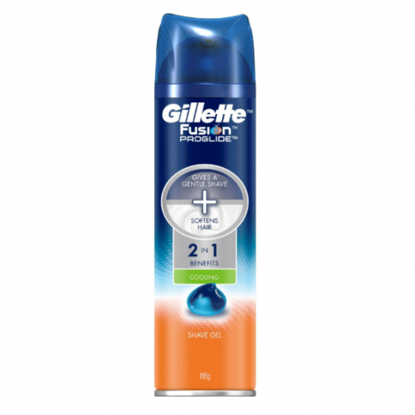 Gillette Fusion Proglide 2In1 Benefits Cooling Shave Gel 195g
