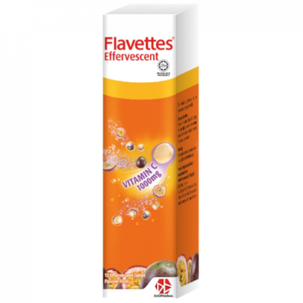 Flavettes Effervescent Vit C 1000mg Passion Fruit 15s