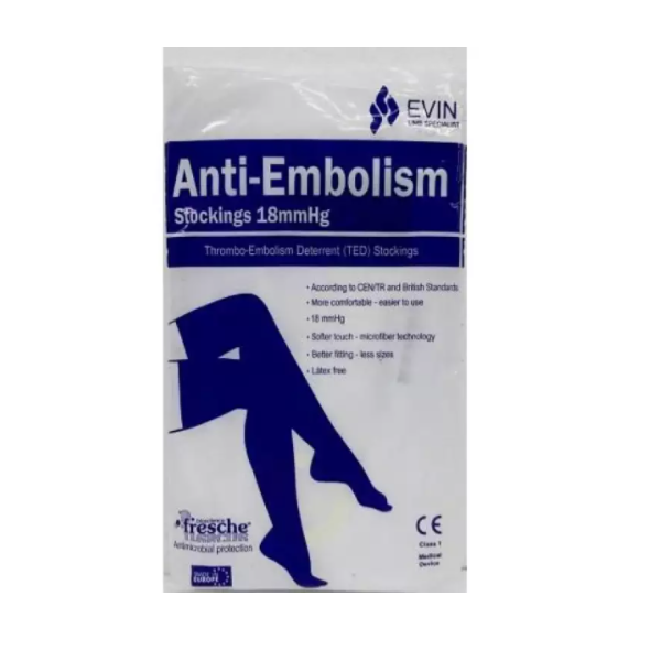 Evin Anti-Embolism Stockings 18Mmhg Thigh High Size Xl