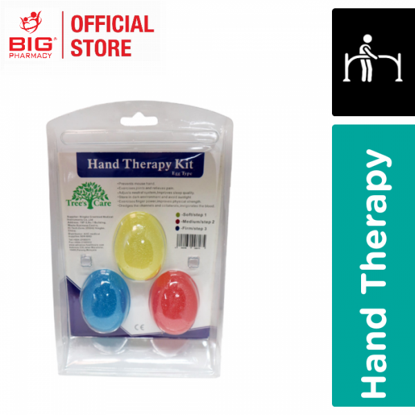 Trees Care (EB3T) Hand Therapy/Exercise Ball Kit (Egg Type) 3 Steps 1Set