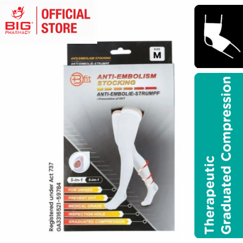 Bfit 5-In-1 (E164) Anti-Embolism Stocking 18Mmhg Thigh High (M)