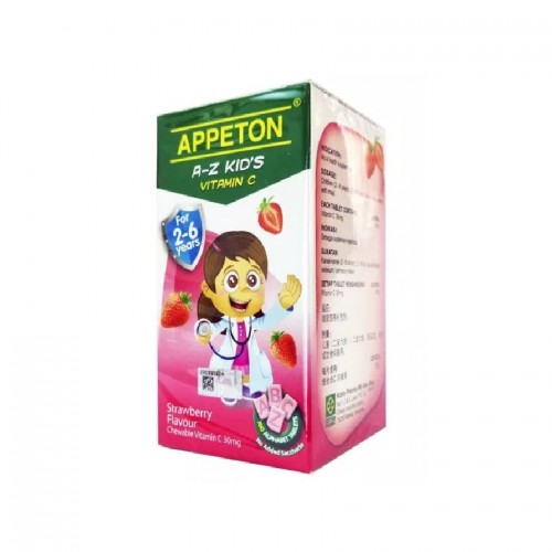Appeton A-Z Kids Vit C 30mg strawberry 100s
