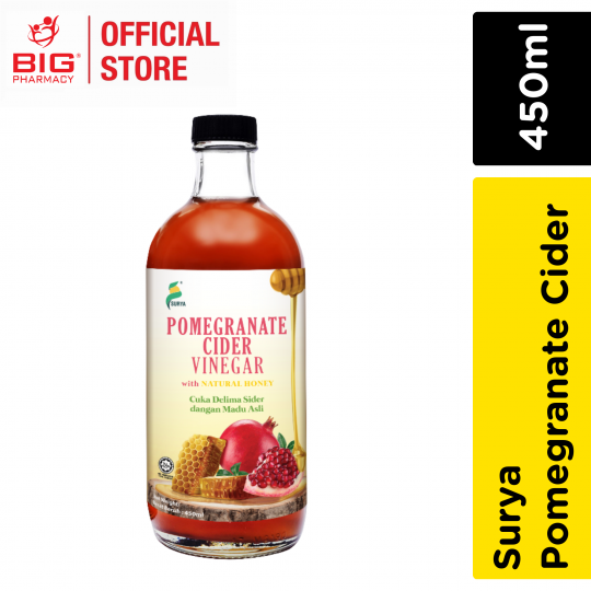 Surya Pomegranate Cider Vinegar w/honey 450ml