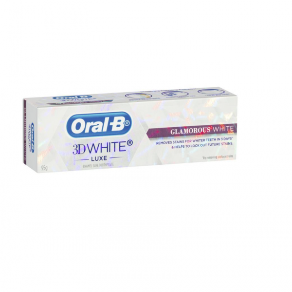 Oral-B T/Paste 3D White Luxe 95G Glamorous White