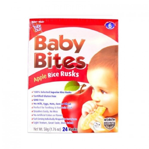 Baby Bites Rusk (Apple) 50g (24Rusks)