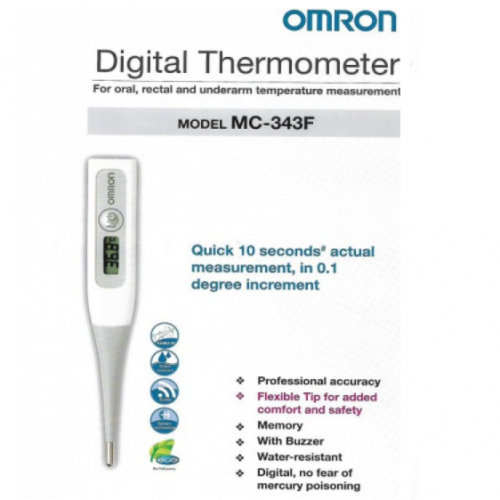 Omron Digital Flextip Fever Thermometer Mc-343F