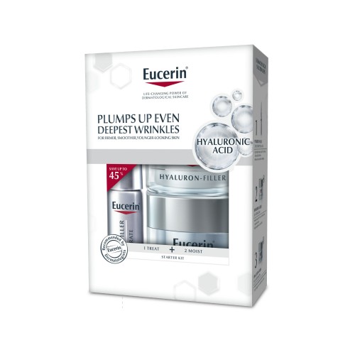 Eucerin Hyaluron Filler Trial Set (Day Cream, Night Cream & Serum)