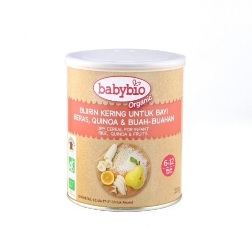 Babybio Organic Rice, Quinuo & Fruits Infant Cereal 220g