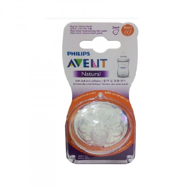 Avent Natural 2.0 Teat Thick Feed 2S (Extra Scf656/23)