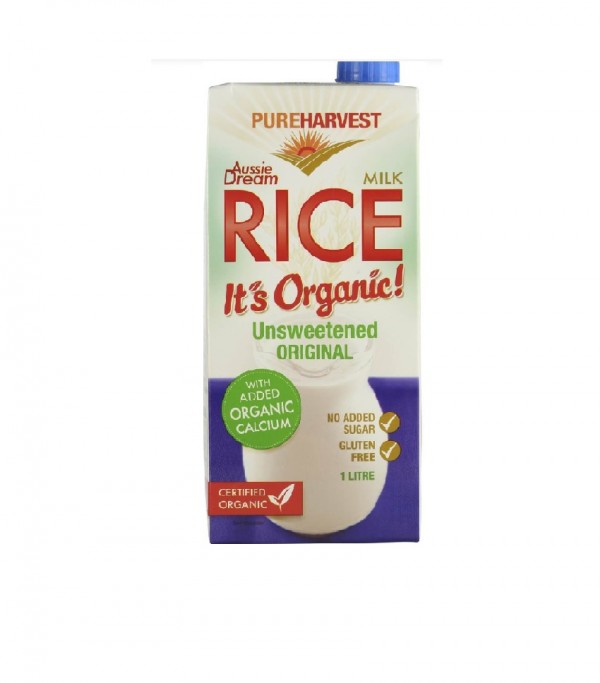 Pureharvest Rice Milk Aussie W/ Calcium (Unsweetened) 1L