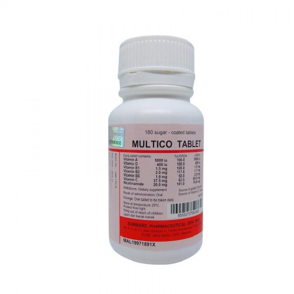 Sunward Multico Tab 180S       [Multivitamin]  (99999)