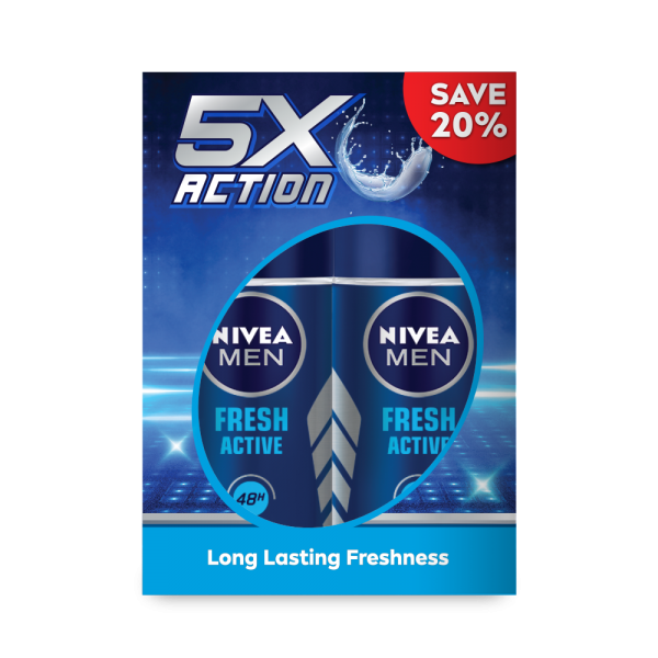Nivea (M) R/O Fresh Active 2X50ml