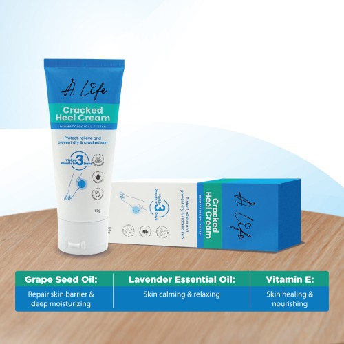 A.LIFE CRACKED HEEL CREAM WITH VIT E 50G