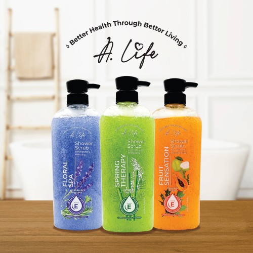 A.LIFE SHOWER SCRUB LAVENDER & ROSEMARY 700ML