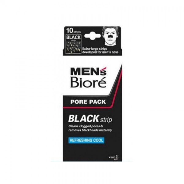 Biore Mens Pore Pack Black strip Refreshing Cool 10s