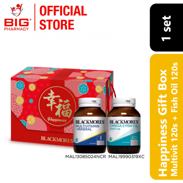 Blackmore Multivit and Minerals 120S+Omega -3 Fish Oil 1000MG 120S(Happiness Gift Box)
