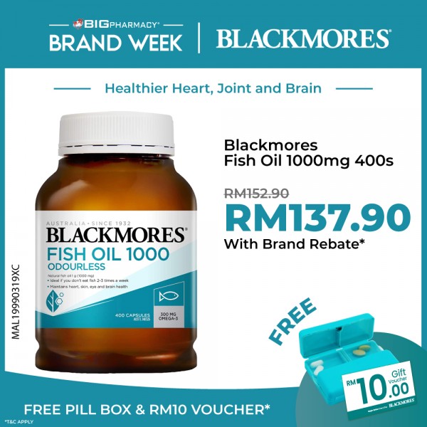 Blackmores Fish Oil 1000mg 400s EXP: 9/2023
