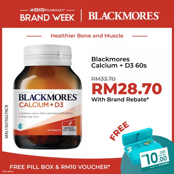 Blackmores Calcium + D3 60s EXP: 7/2023
