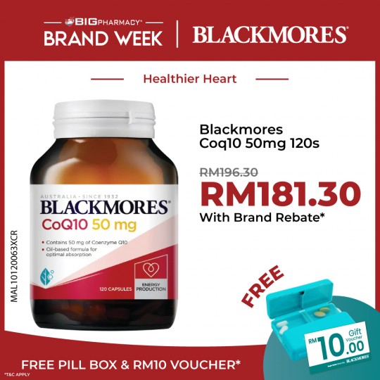 Blackmores Coq10 50mg 120s-NEW JULY 21 EXP: 6/2024