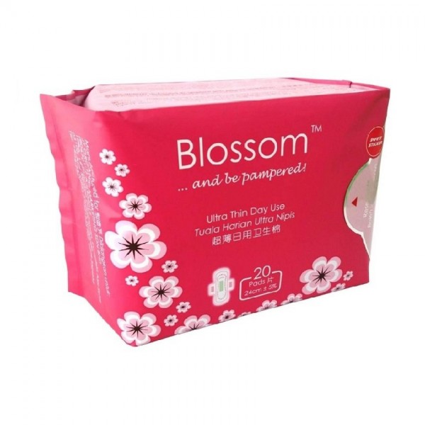 Blossom Sanitary Pad Day Use Ultra Thin Wing 20S