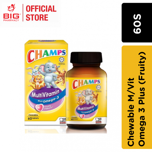Champs Chewable M/Vit Omega 3 Plus (Fruitti) 60s