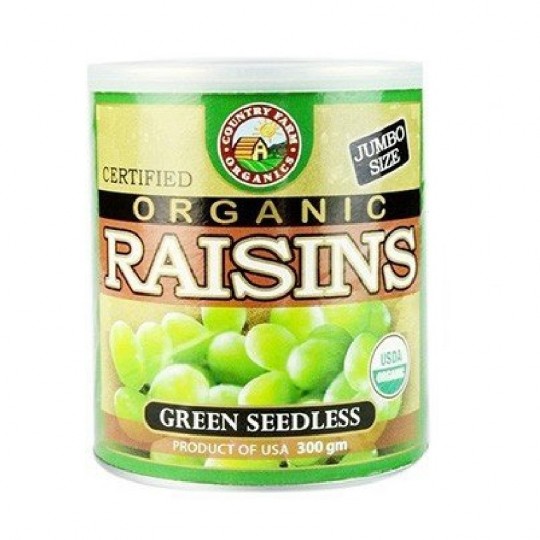 Country Farm Organic Raisins Green Seedless 300g