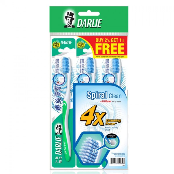 Darlie T/Brush Spiral Clean (Soft) 3S (B2F1)