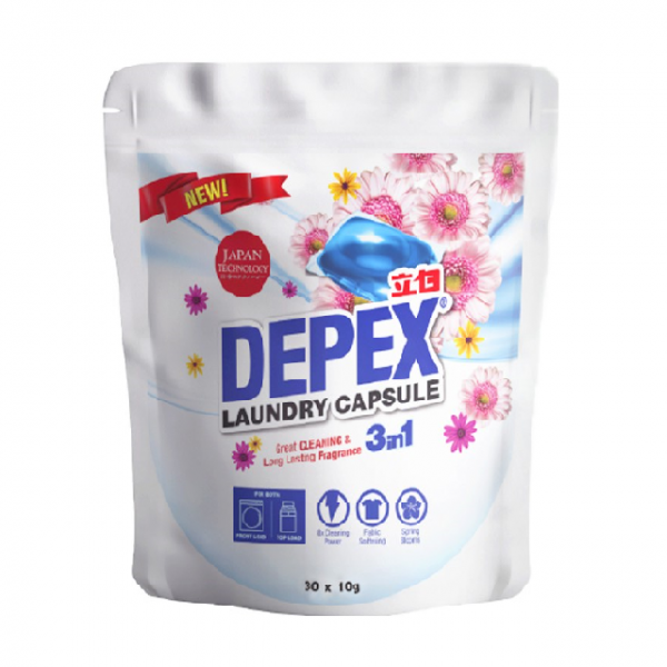Depex Laundry Liquid Capsule Detergent softpack 3s
